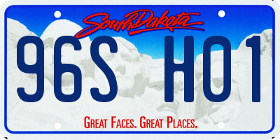 SD license plate 96SH01