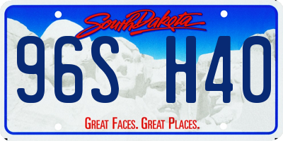 SD license plate 96SH40