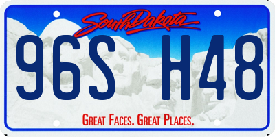 SD license plate 96SH48