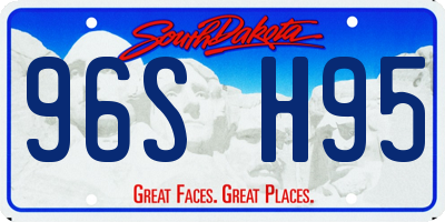 SD license plate 96SH95