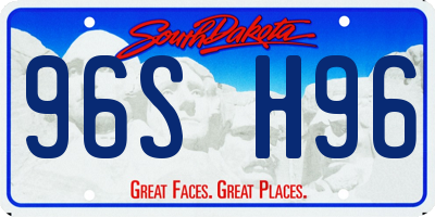 SD license plate 96SH96