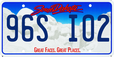 SD license plate 96SI02