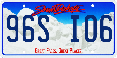 SD license plate 96SI06
