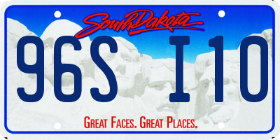 SD license plate 96SI10