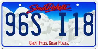 SD license plate 96SI18