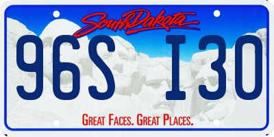 SD license plate 96SI30
