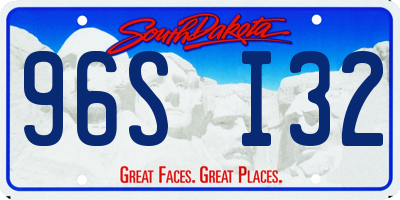 SD license plate 96SI32