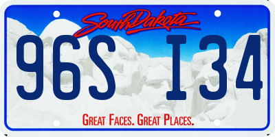 SD license plate 96SI34