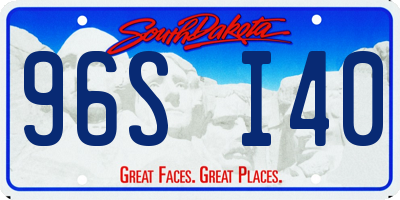 SD license plate 96SI40