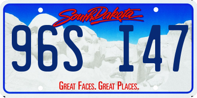 SD license plate 96SI47