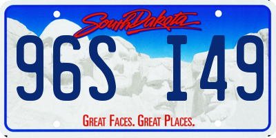 SD license plate 96SI49