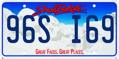 SD license plate 96SI69