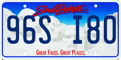 SD license plate 96SI80