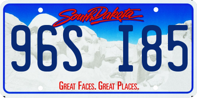 SD license plate 96SI85