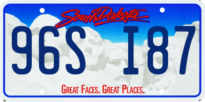 SD license plate 96SI87