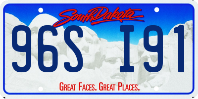 SD license plate 96SI91