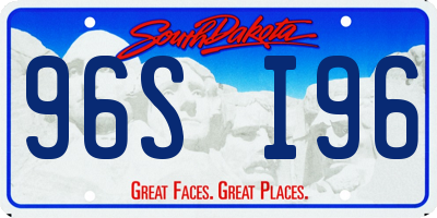 SD license plate 96SI96