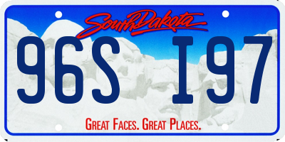 SD license plate 96SI97