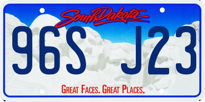 SD license plate 96SJ23