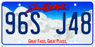 SD license plate 96SJ48