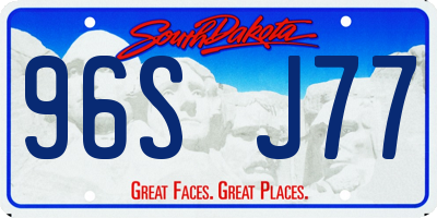 SD license plate 96SJ77
