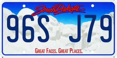 SD license plate 96SJ79