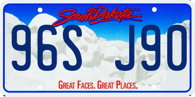 SD license plate 96SJ90