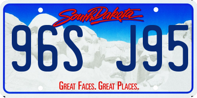 SD license plate 96SJ95