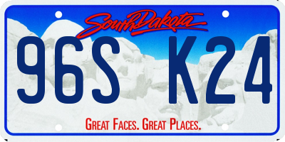 SD license plate 96SK24