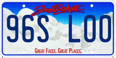SD license plate 96SL00
