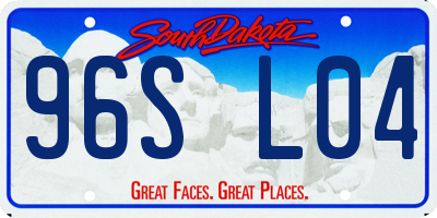 SD license plate 96SL04