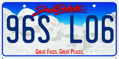 SD license plate 96SL06