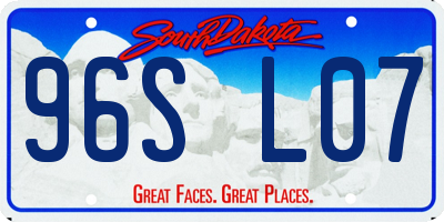 SD license plate 96SL07