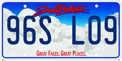 SD license plate 96SL09