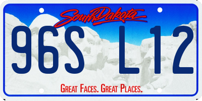 SD license plate 96SL12