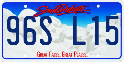 SD license plate 96SL15