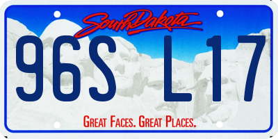 SD license plate 96SL17