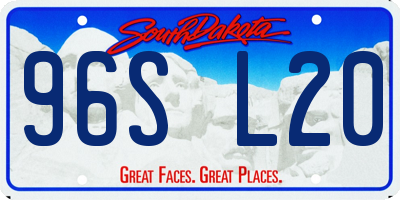SD license plate 96SL20
