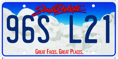 SD license plate 96SL21
