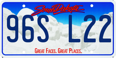 SD license plate 96SL22
