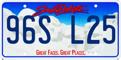 SD license plate 96SL25