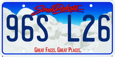 SD license plate 96SL26