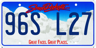 SD license plate 96SL27