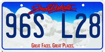 SD license plate 96SL28