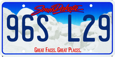 SD license plate 96SL29