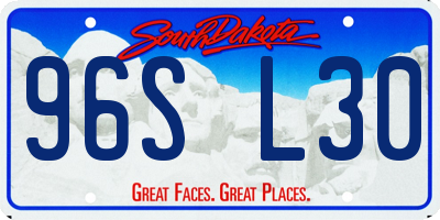 SD license plate 96SL30