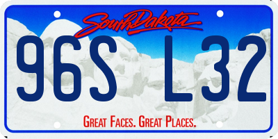 SD license plate 96SL32