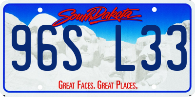 SD license plate 96SL33