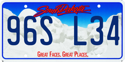 SD license plate 96SL34