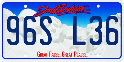 SD license plate 96SL36